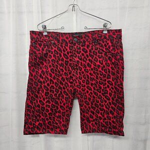Victorious Shorts Red Leopard Skater Punk Grunge Goth Glam Unisex 38